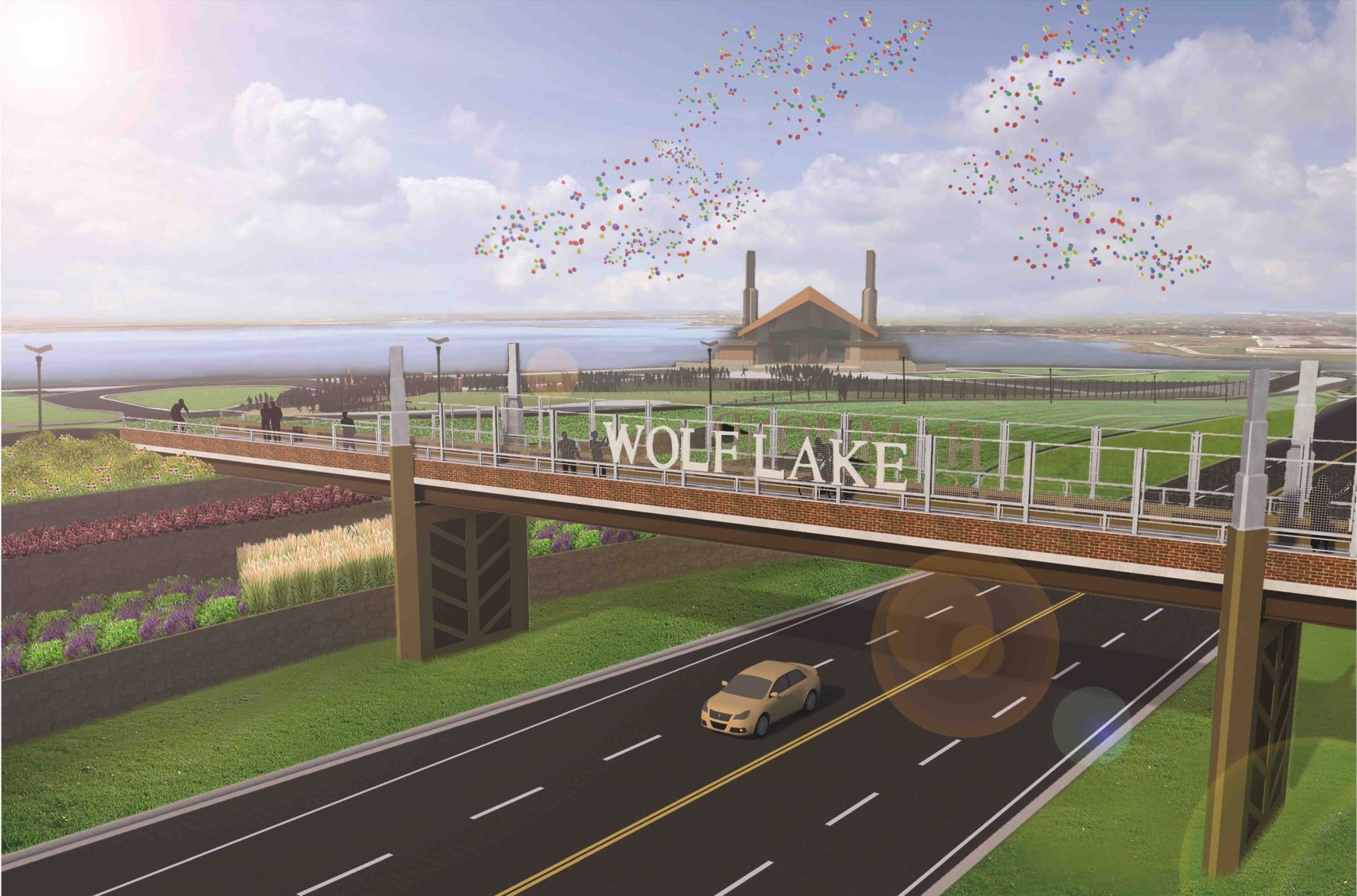 Wolf Lake Memorial Park Pedestrian Bridge